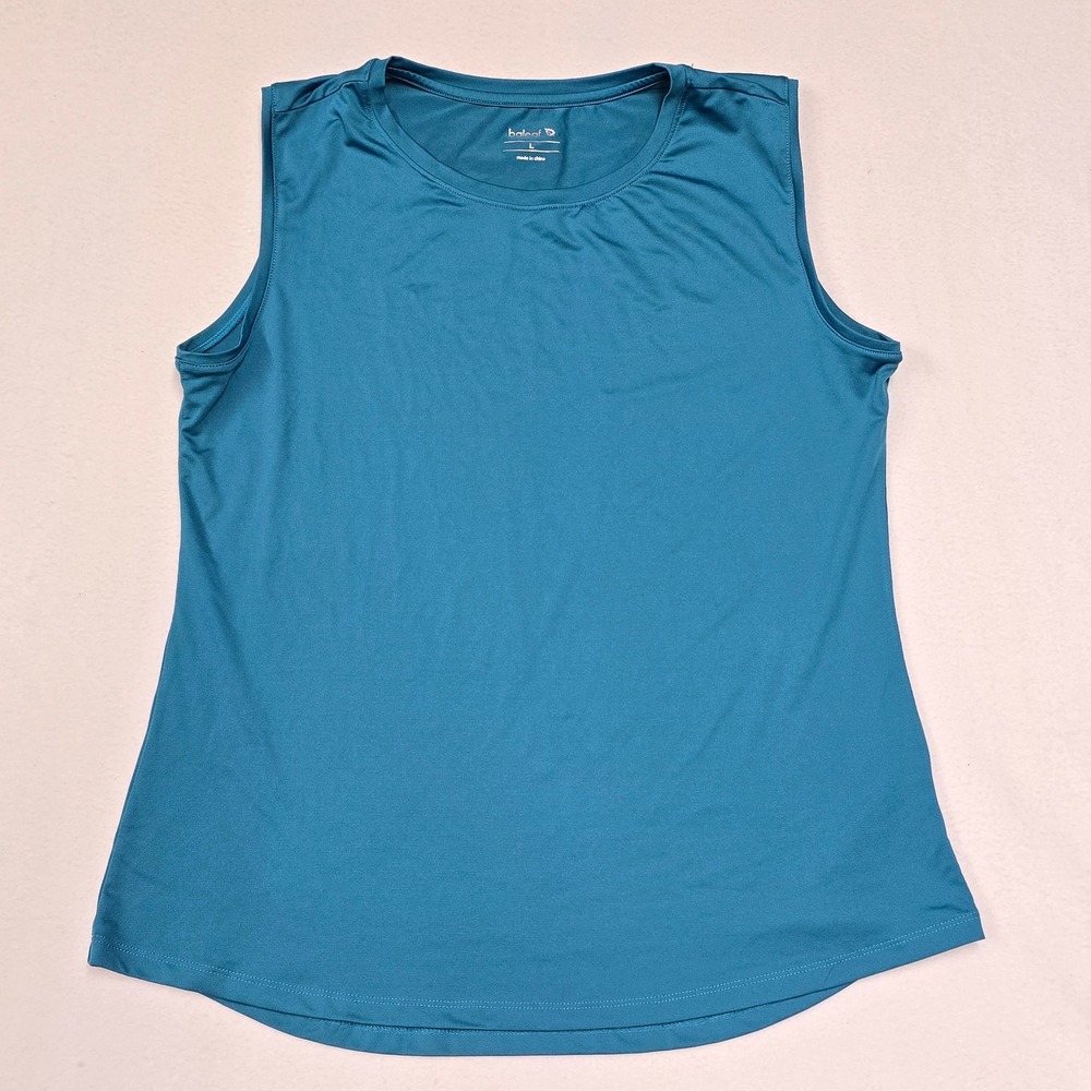 Baleaf Sports Womens Teal Blue Sleeveless Activewear Tank Top Size L